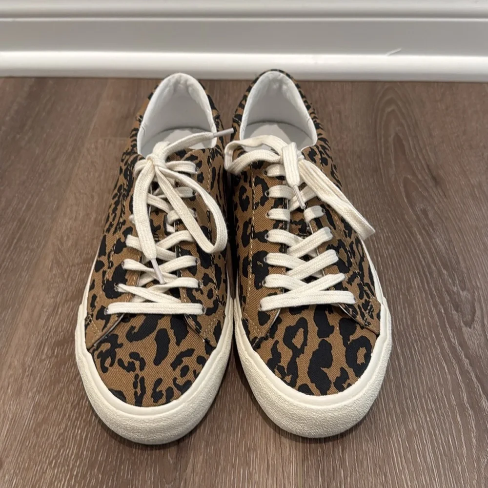 Madewell Sidewalk Low-Top Sneakers in Leopard Print Recycled Canvas